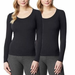 32 Degrees Heat Long Sleeve Scoop Neck Top 2 Pack XL